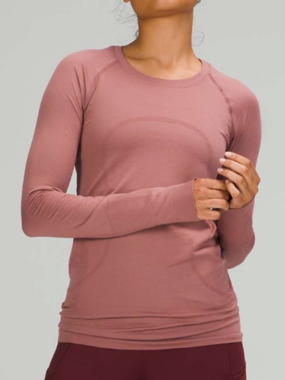 lululemon athletica Long Sleeve Top in Dusty Rose